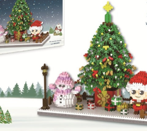 Micro Mini Blocks Christmas Sets Model Bricks Building Kits