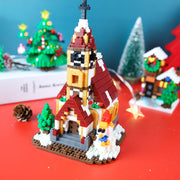 Micro Mini Blocks Christmas Sets Model Bricks Building Kits